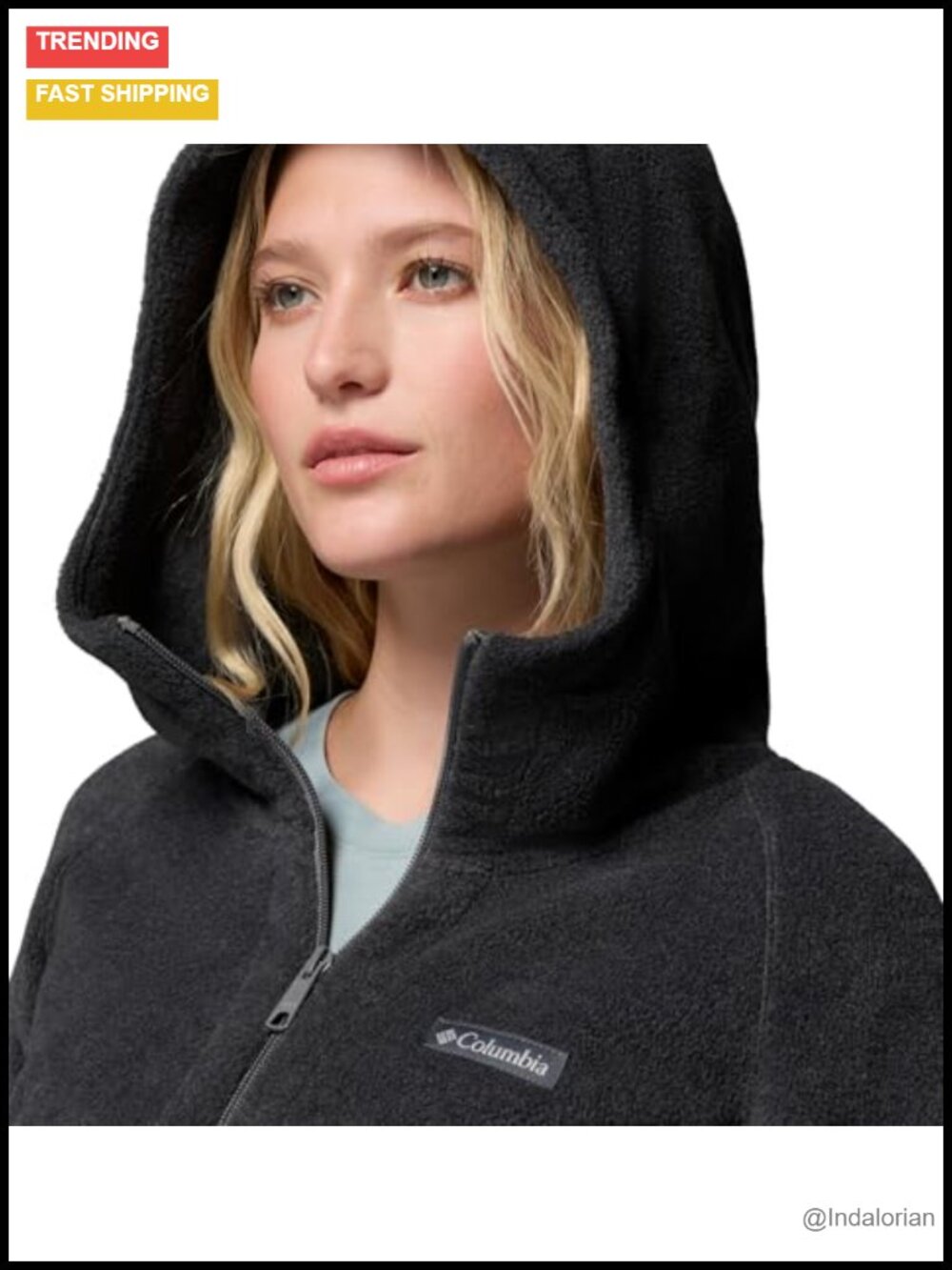 Columbia Women's Benton Springs II Long Hoodie Fleece Jacket - Picture 5 of 6